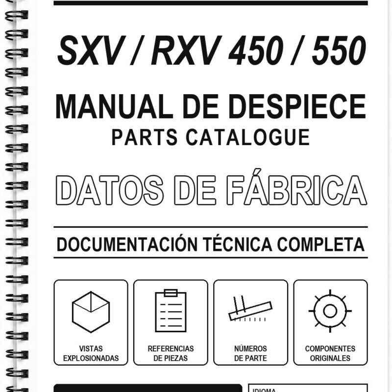 Manual de Despiece Aprilia SXV / RXV 450 / 550 (Inglés)