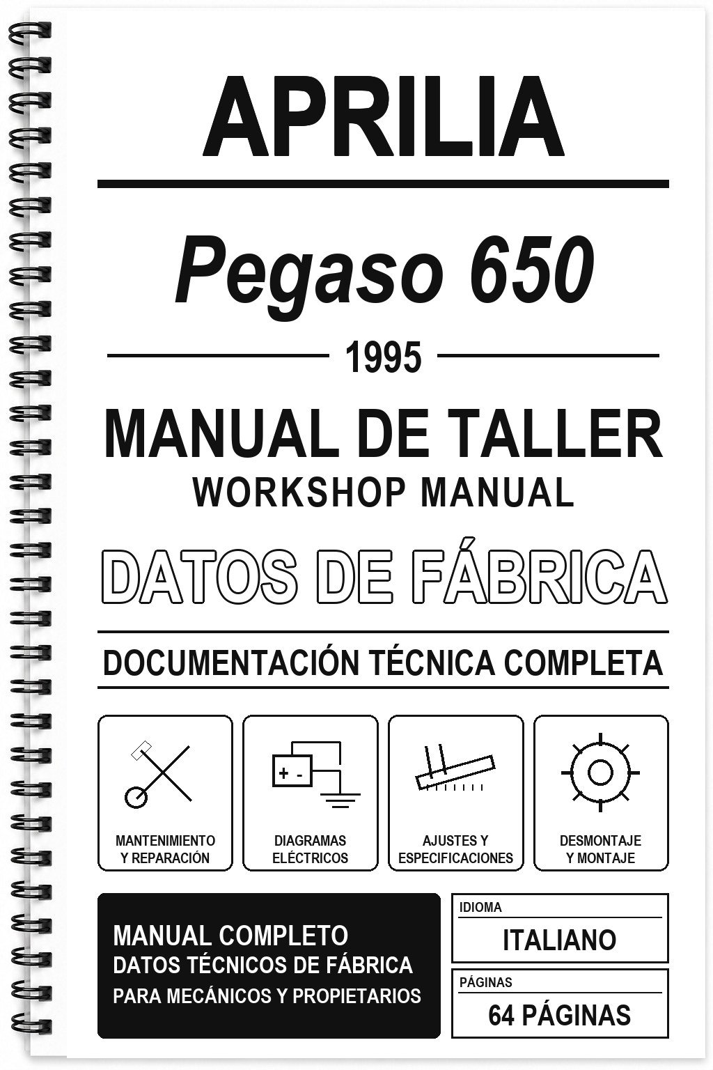 Manual de Taller Aprilia Pegaso 650 (1995) (Italiano)