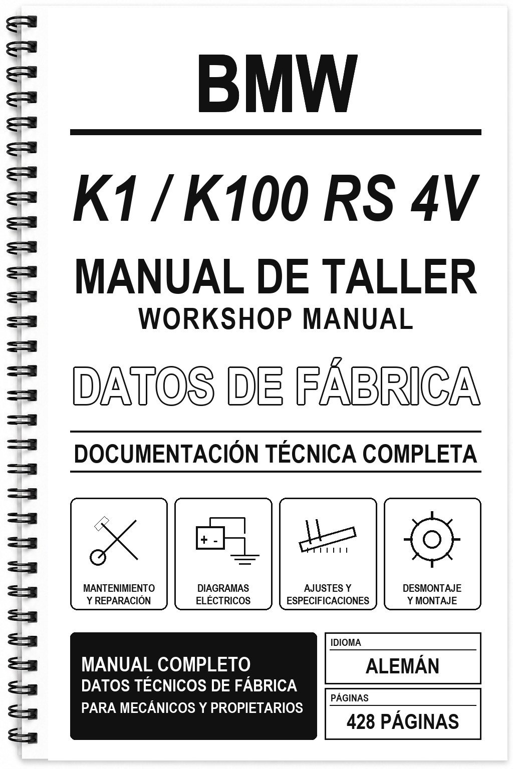 Manual de Taller BMW K1 / K100 RS 4V (Alemán)