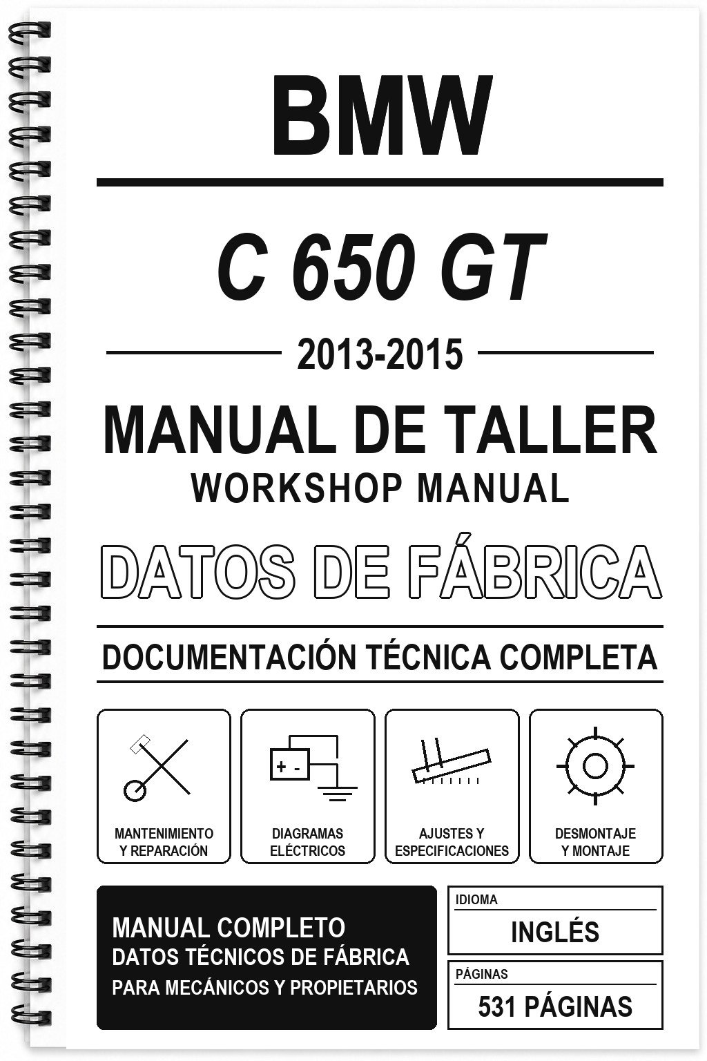 Manual de Taller BMW C 650 GT (2013-2015) (Inglés)