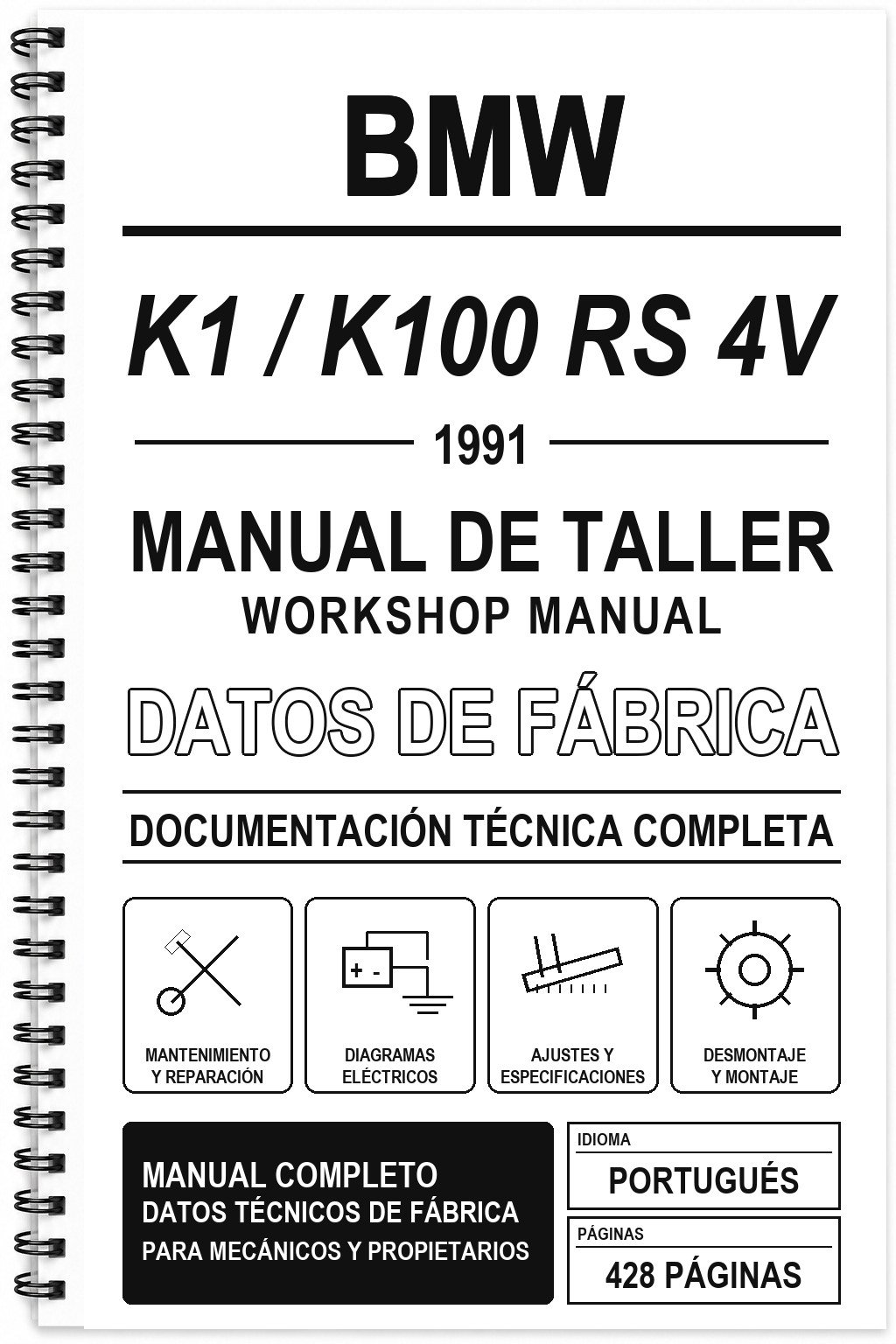 Manual de Taller BMW K1 / K100 RS 4V (1991) (Portugués)