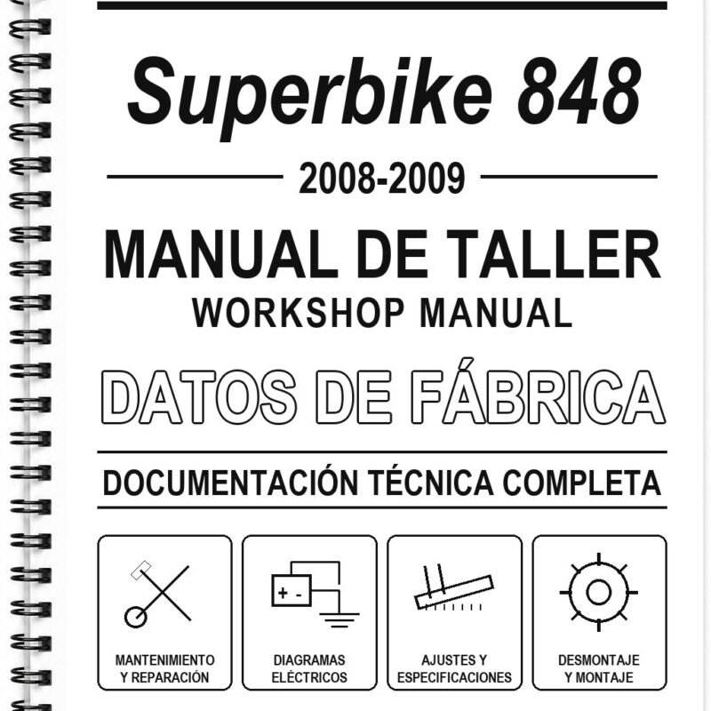 Manual de Taller Ducati Superbike 848 (2008-2009) (Inglés)