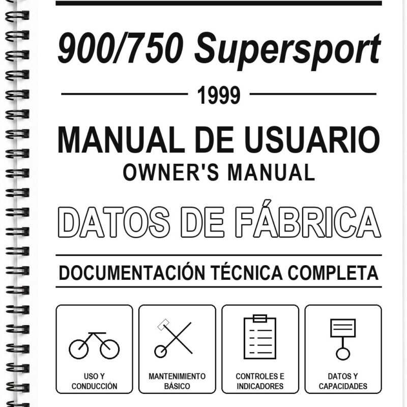 Manual de Usuario Ducati 900/750 Supersport (1999) (Inglés)