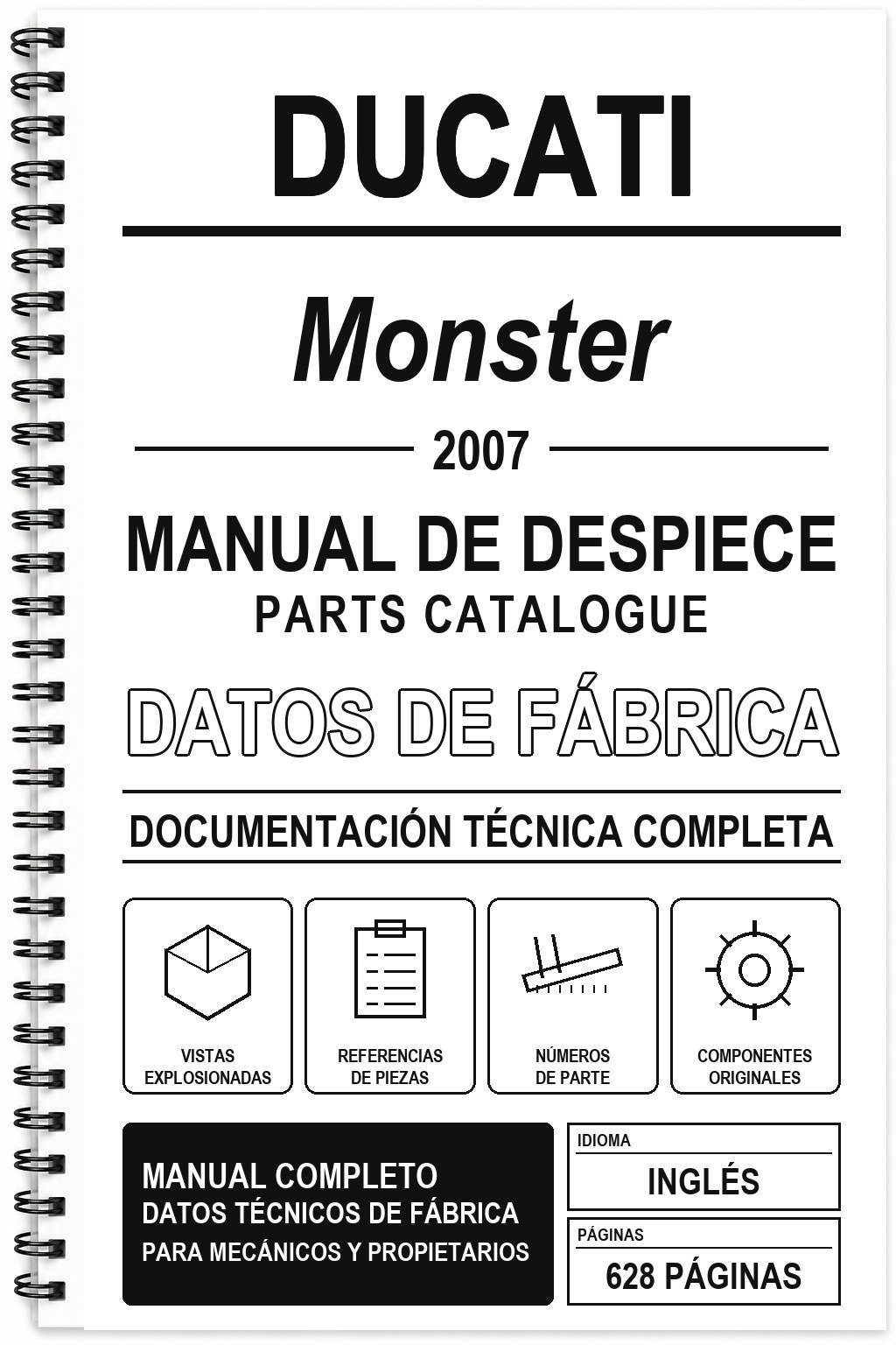 Manual de Despiece Ducati Monster (2007) (Inglés)