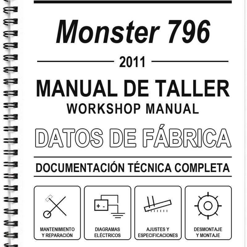 Manual de Taller Ducati Monster 796 (2011) (Inglés)