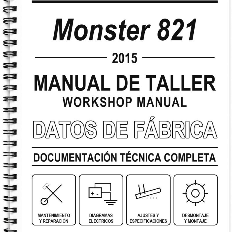 Manual de Taller Ducati Monster 821 (2015) (Inglés)