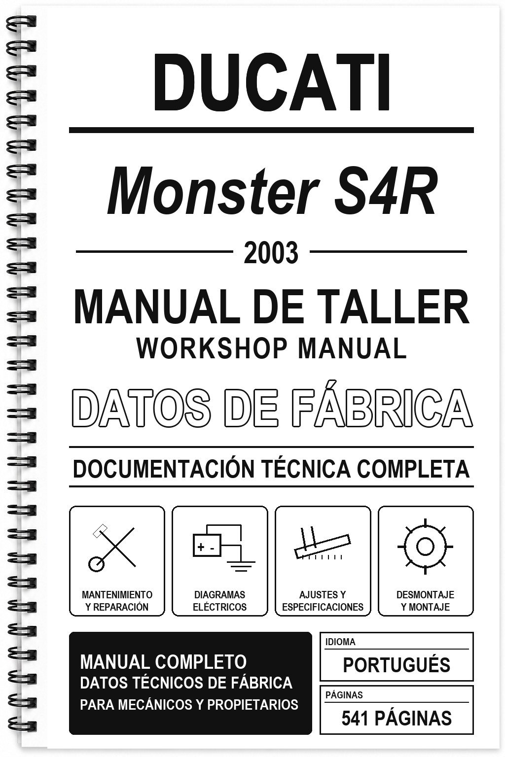 Manual de Taller Ducati Monster S4R (2003) (Portugués)