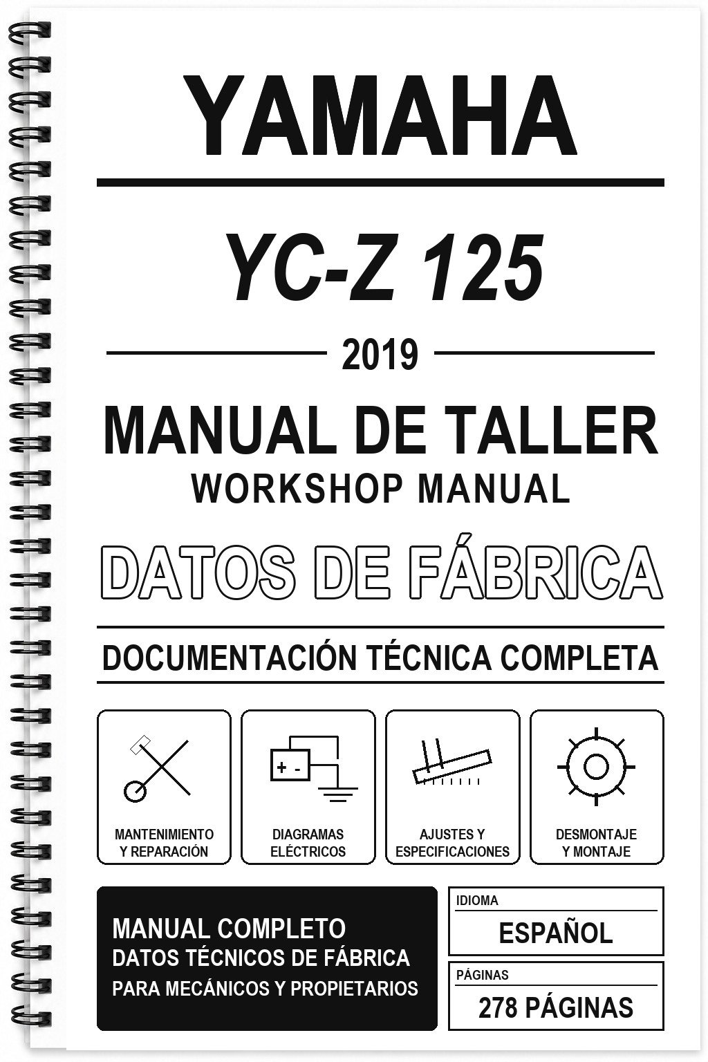 Manual de Taller Yamaha YC-Z 125 (2019)