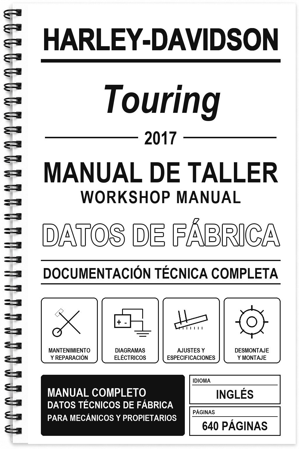 Manual de Taller Harley-Davidson Touring (2017) (Inglés)