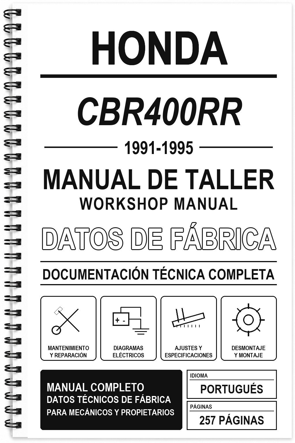 Manual de Taller Honda CBR400RR (1991-1995) (Portugués)