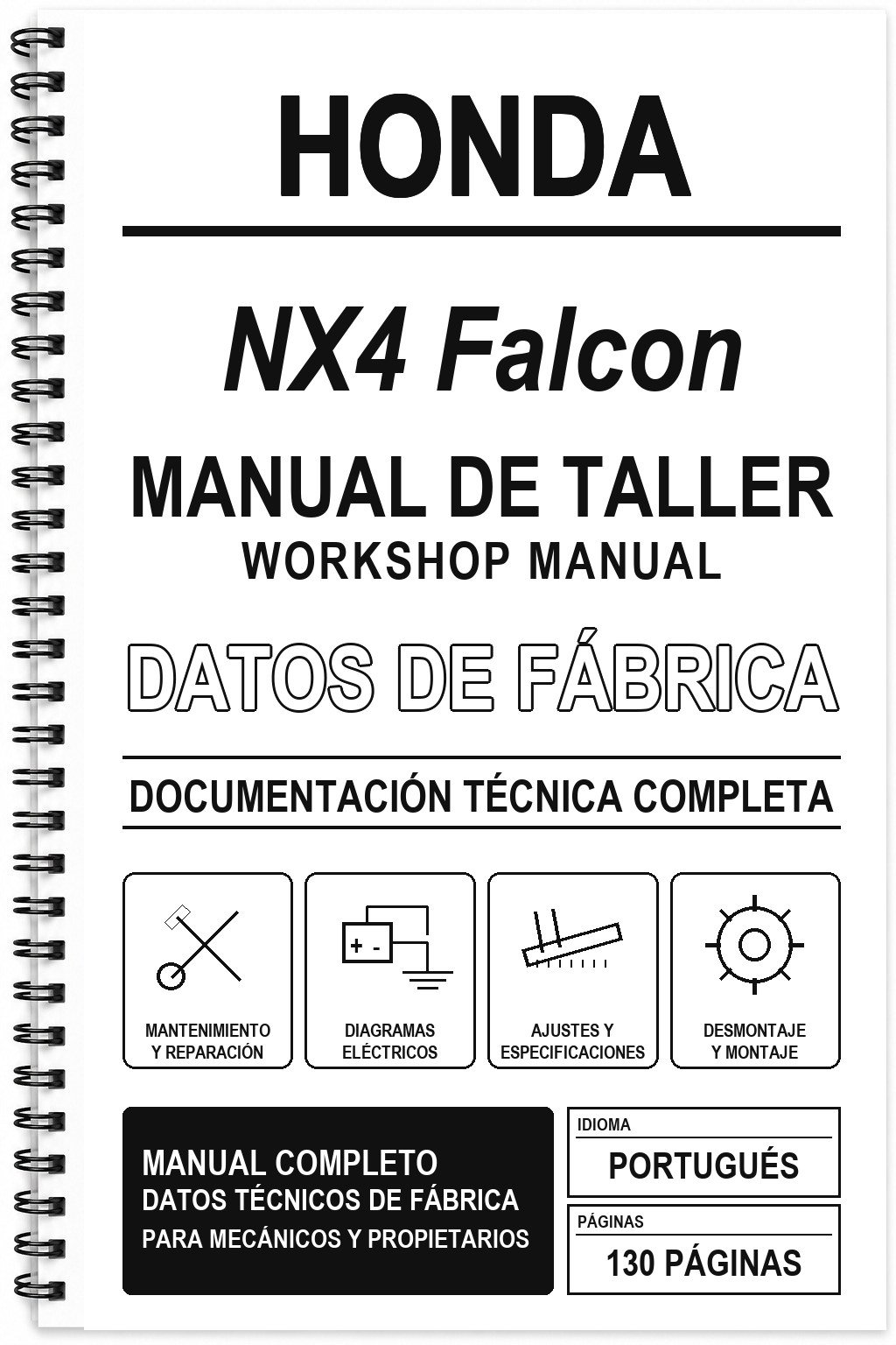 Manual de Taller Honda NX4 Falcon (Portugués)