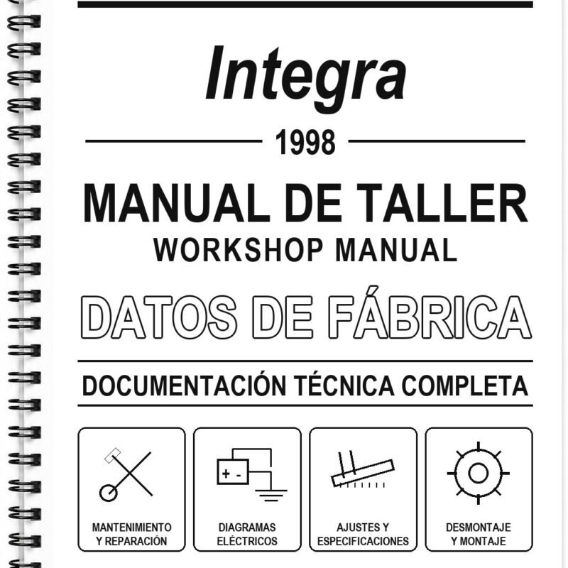Manual de Taller Honda Integra (1998) (Inglés)