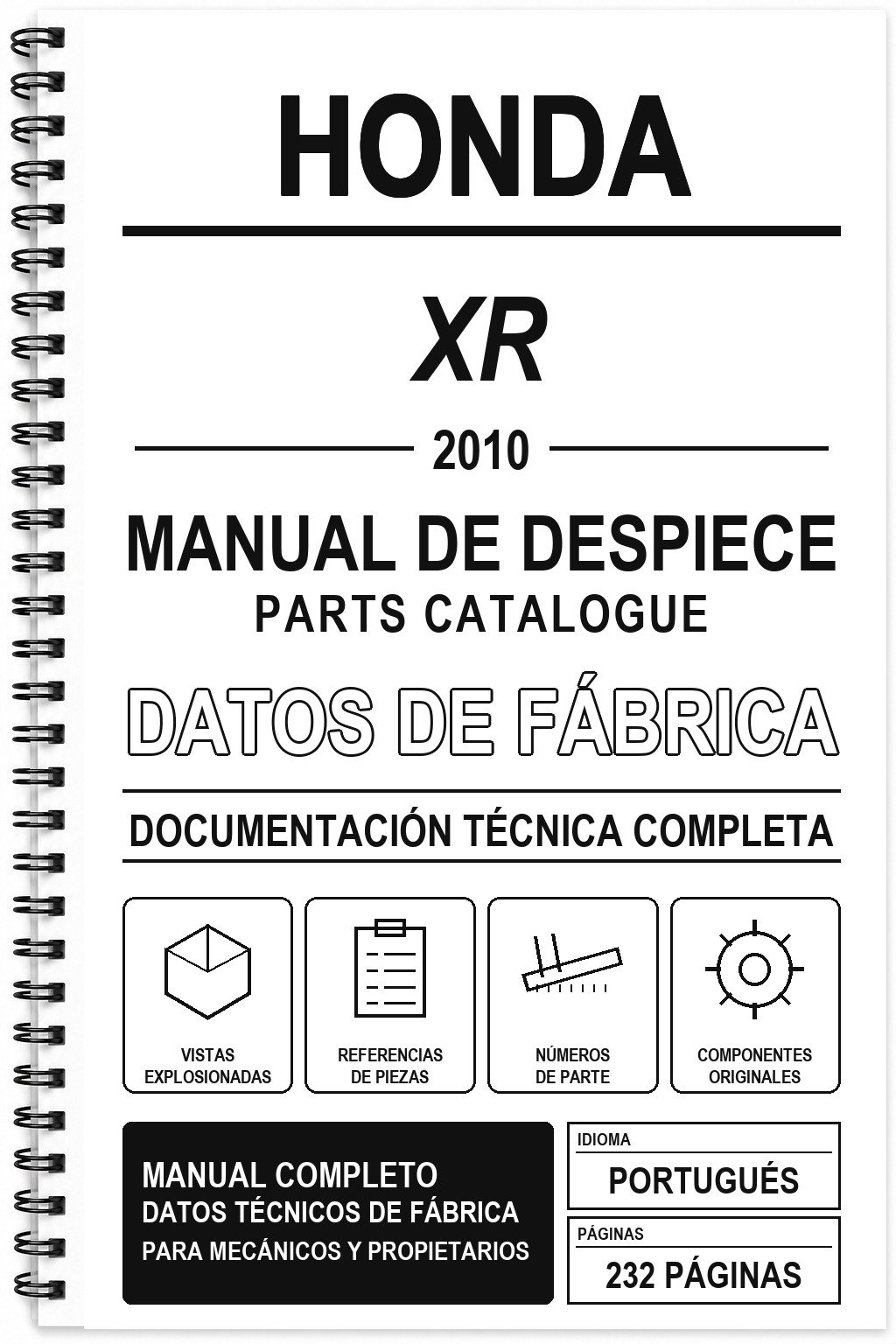 Manual de Despiece Honda XR (2010) (Portugués)
