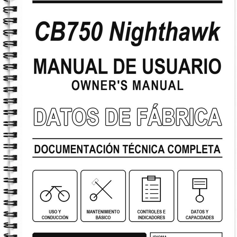 Manual de Usuario Honda CB750 Nighthawk (Inglés)