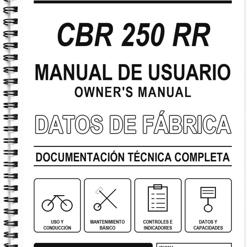 Manual de Usuario Honda CBR 250 RR (Inglés)