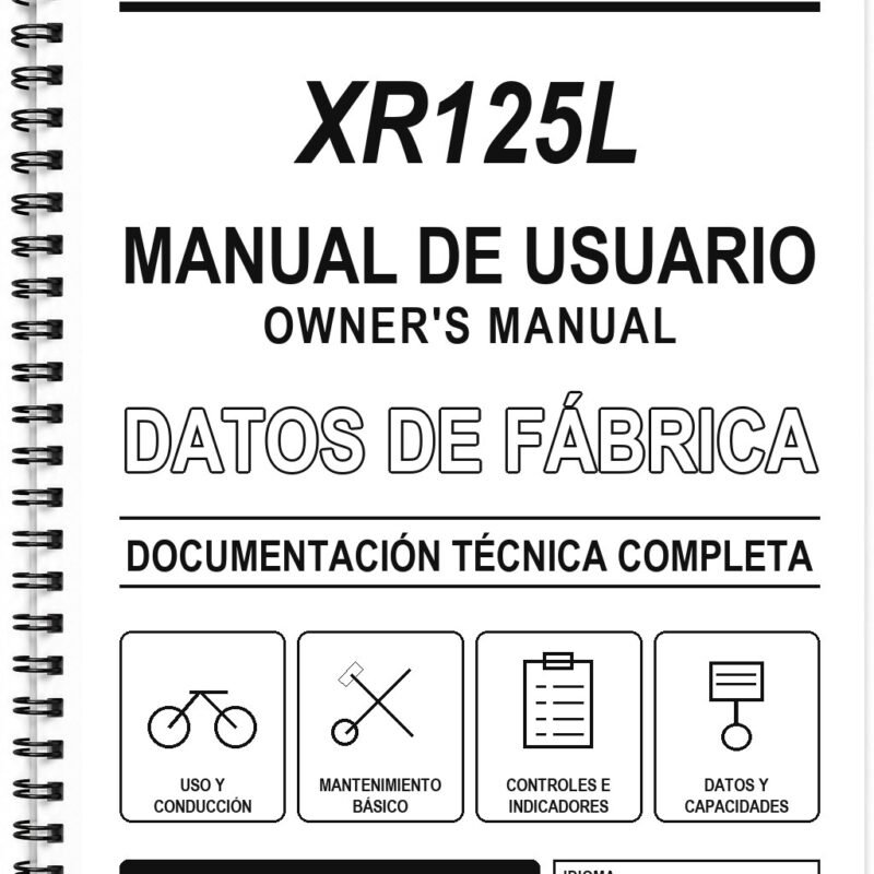 Manual de Usuario Honda XR125L (Inglés)