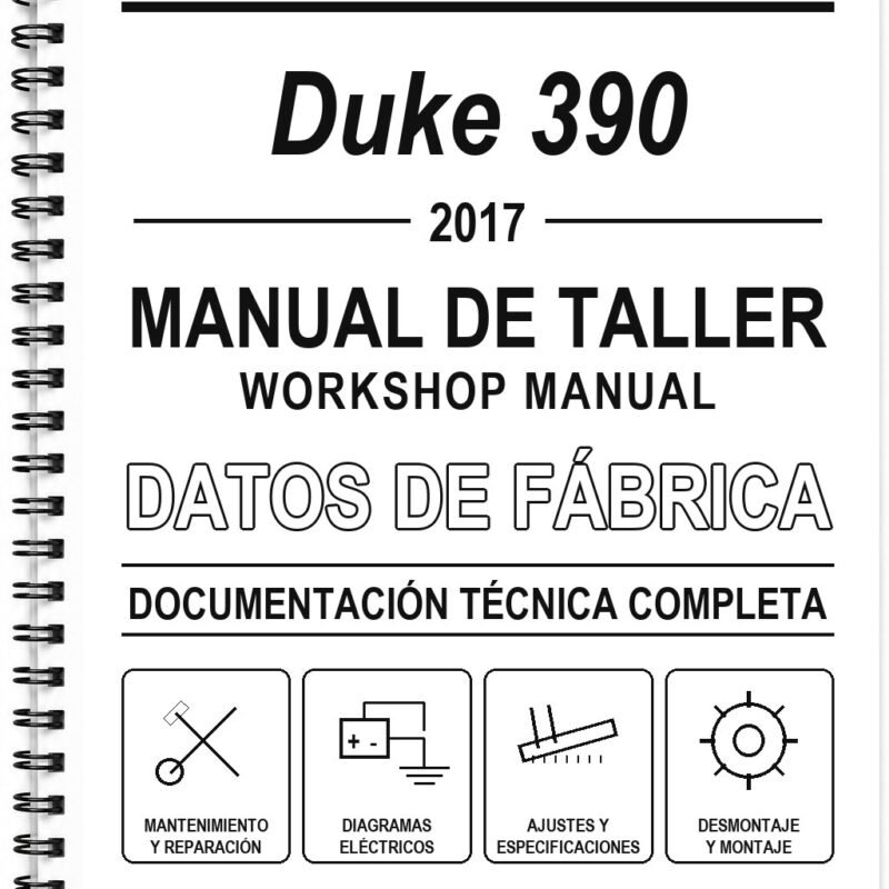 Manual de Taller KTM Duke 390 (2017) (Inglés)