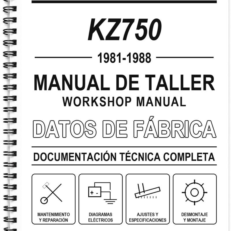 Manual de Taller Kawasaki KZ750 (1981-1988) (Inglés)