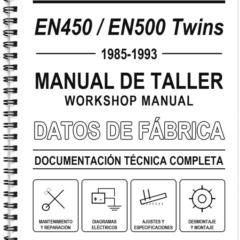 Manual de Taller Kawasaki EN450 / EN500 Twins (1985-1993) (Inglés)