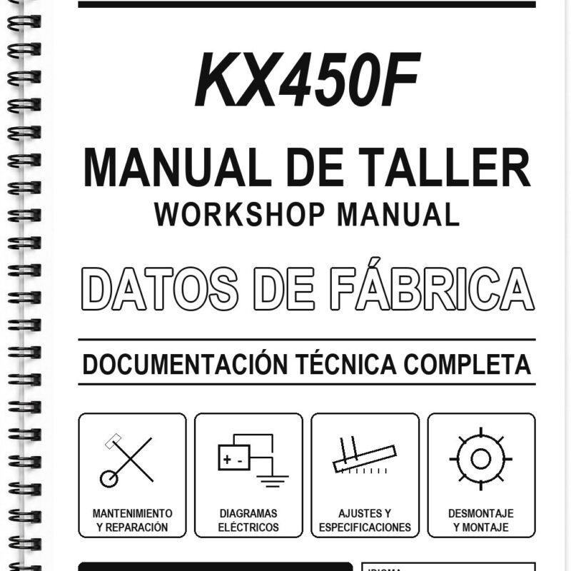 Manual de Taller Kawasaki KX450F (Inglés)