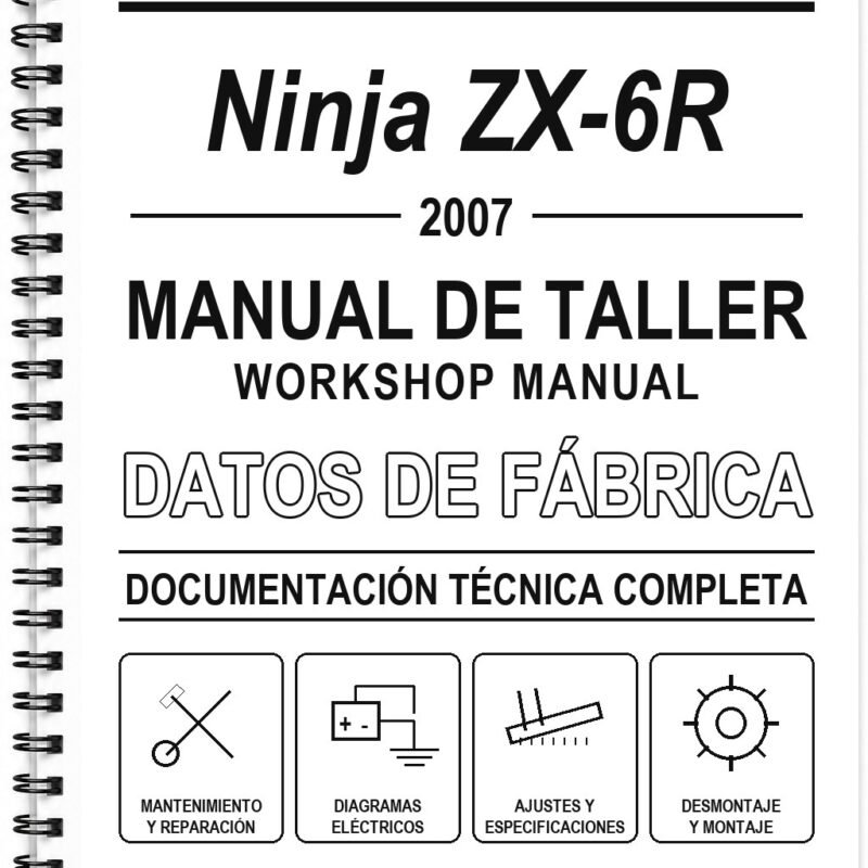 Manual de Taller Kawasaki Ninja ZX-6R (2007) (Inglés)