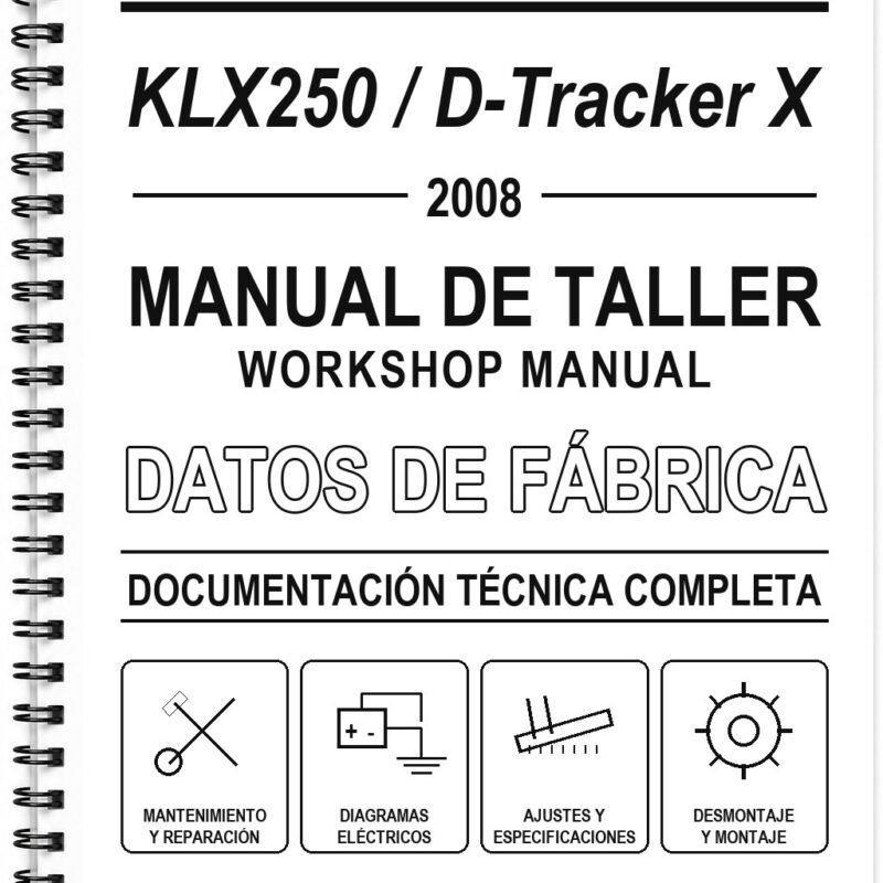 Manual de Taller Kawasaki KLX250 / D-Tracker X (2008) (Inglés)