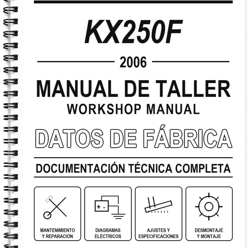 Manual de Taller Kawasaki KX250F (2006) (Inglés)