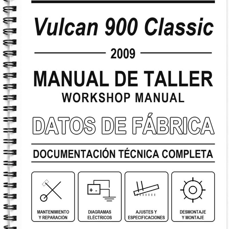 Manual de Taller Kawasaki Vulcan 900 Classic (2009) (Inglés)