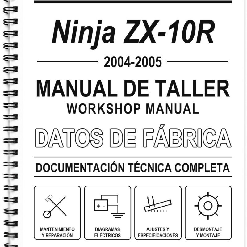 Manual de Taller Kawasaki Ninja ZX-10R (2004-2005) (Inglés)