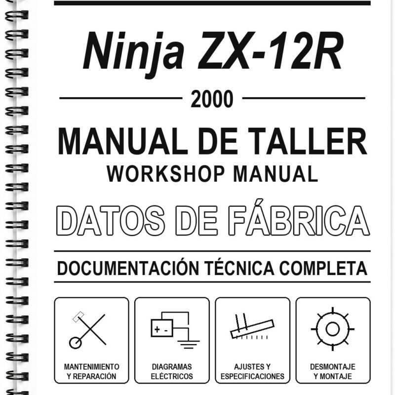 Manual de Taller Kawasaki Ninja ZX-12R (2000) (Inglés)