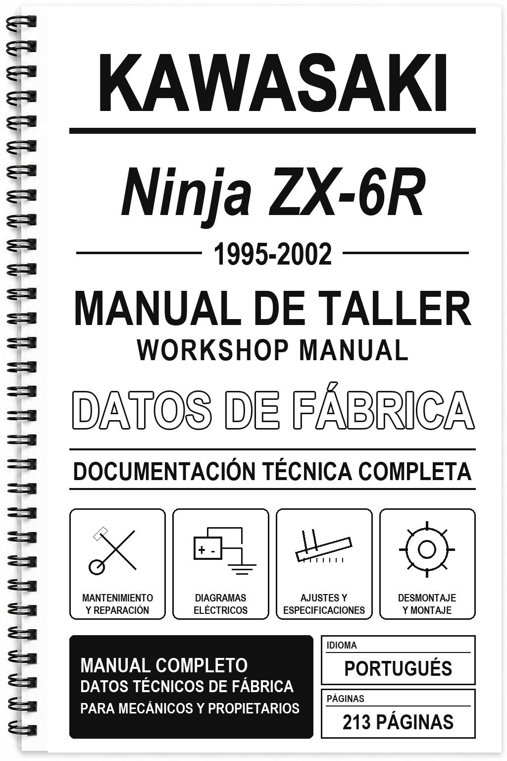 Manual de Taller Kawasaki Ninja ZX-6R (1995-2002) (Portugués)