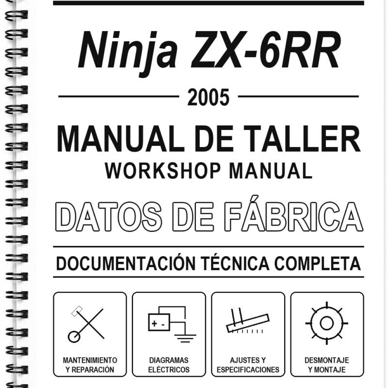 Manual de Taller Kawasaki Ninja ZX-6RR (2005) (Inglés)