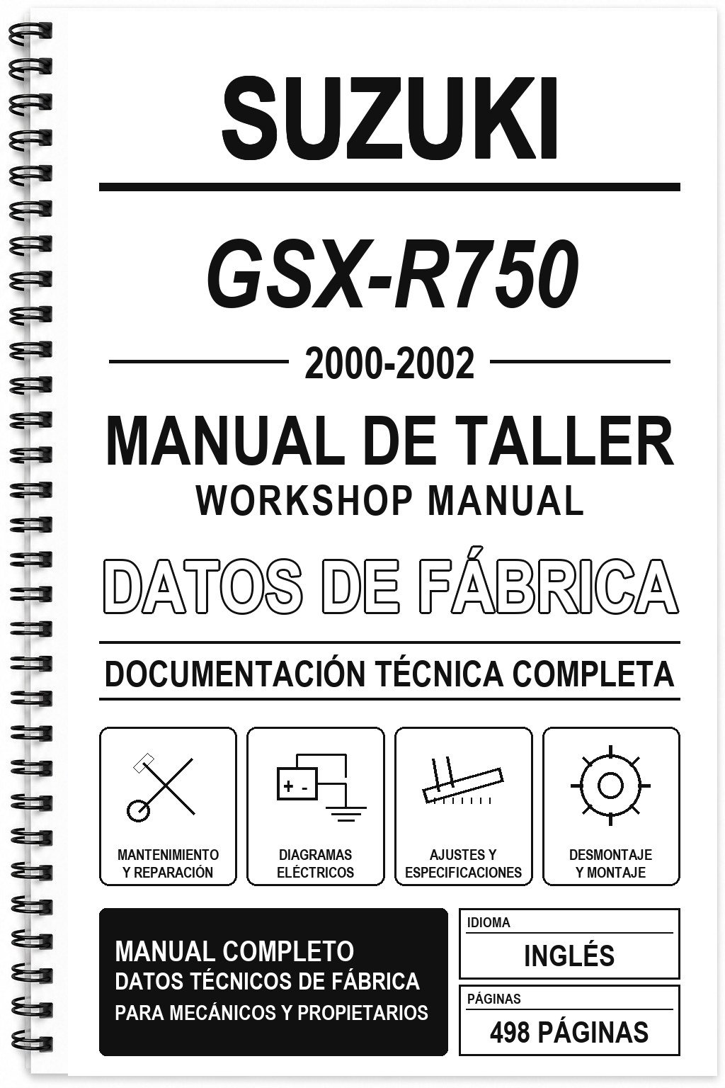 Manual de Taller Suzuki GSX-R750 (2000-2002) (Inglés)