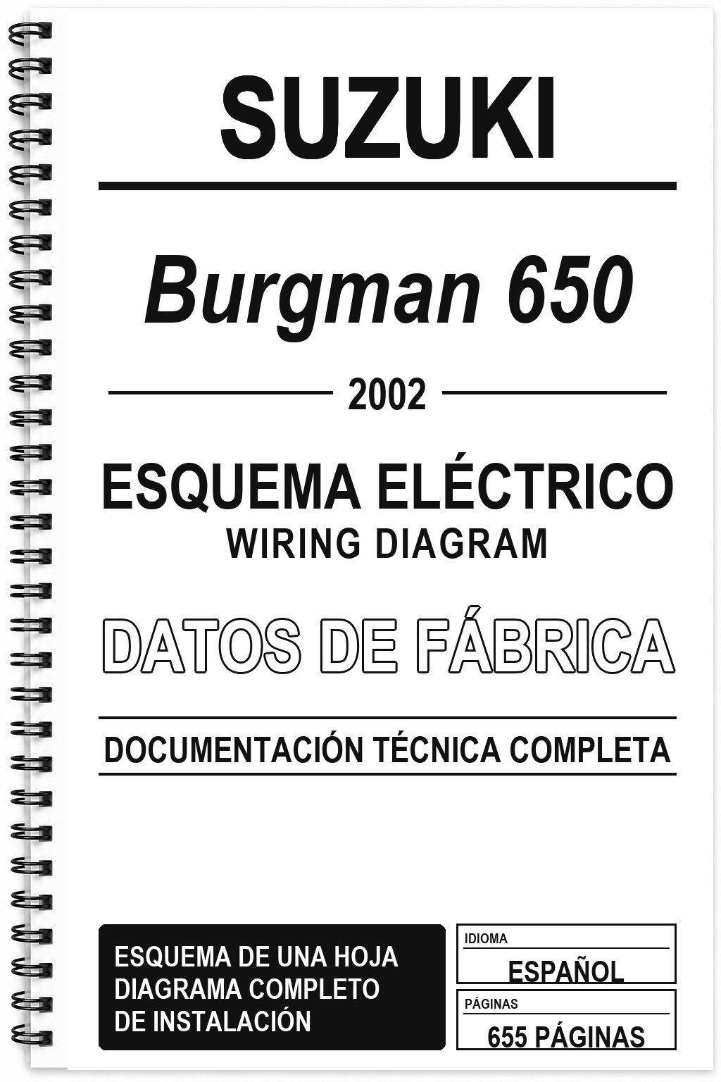 Esquema Eléctrico Suzuki Burgman 650 (2002)