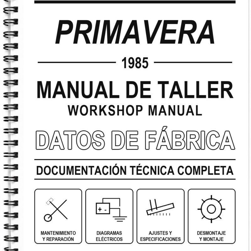 Manual de Taller Vespa PRIMAVERA (1985)