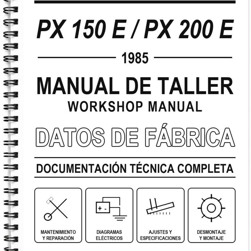 Manual de Taller Vespa PX 150 E / PX 200 E (1985)