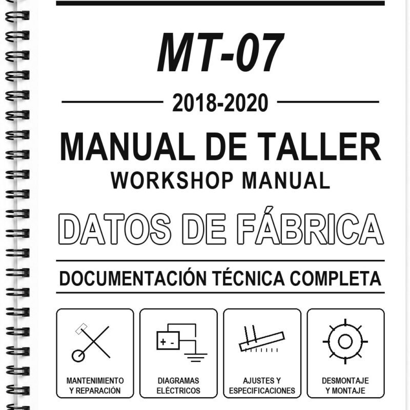 Manual de Taller Yamaha MT-07 (2018-2020) (Inglés)