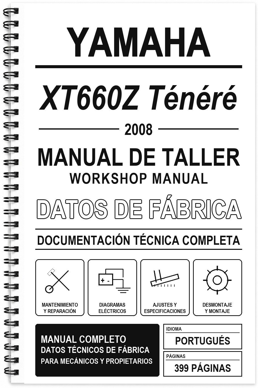 Manual de Taller Yamaha XT660Z Ténéré (2008) (Portugués)
