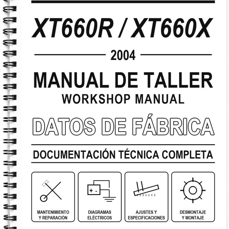 Manual de Taller Yamaha XT660R / XT660X (2004) (Inglés)