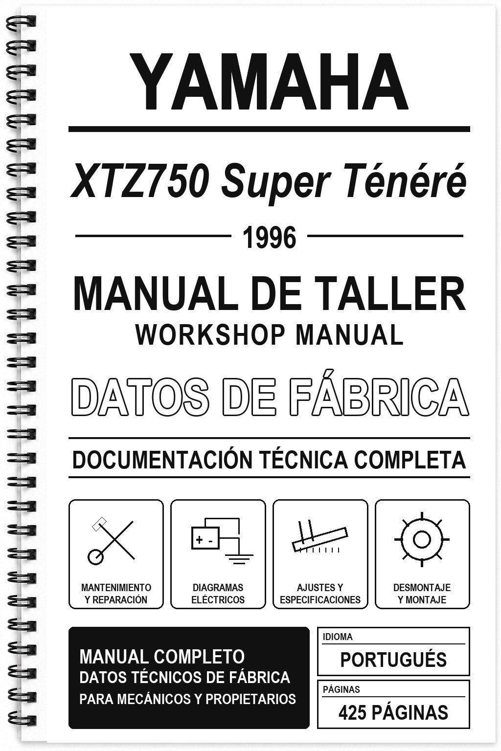 Manual de Taller Yamaha XTZ750 Super Ténéré (1996) (Portugués)
