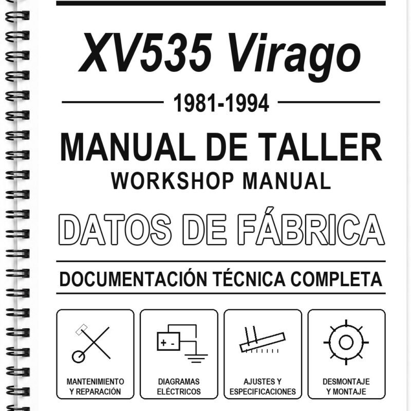 Manual de Taller Yamaha XV535 Virago (1981-1994) (Inglés)
