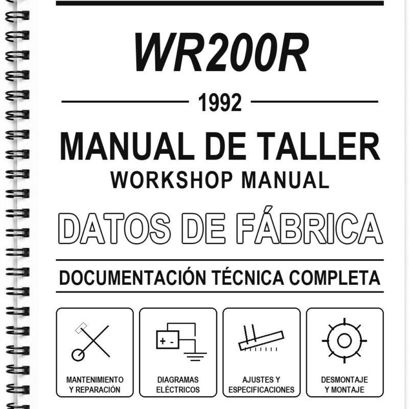 Manual de Taller Yamaha WR200R (1992)
