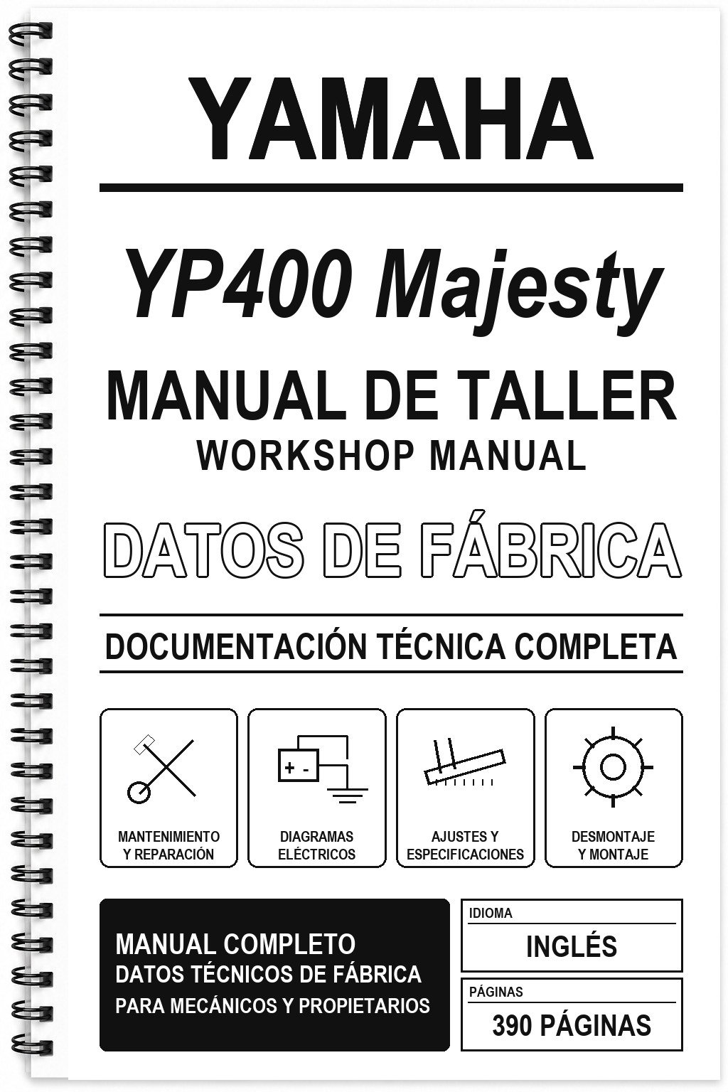 Manual de Taller Yamaha YP400 Majesty (Inglés)