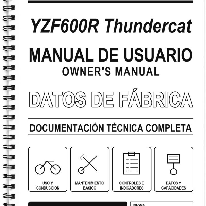Manual de Usuario Yamaha YZF600R Thundercat (Inglés)