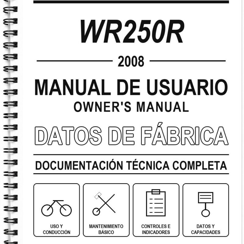 Manual de Usuario Yamaha WR250R (2008)