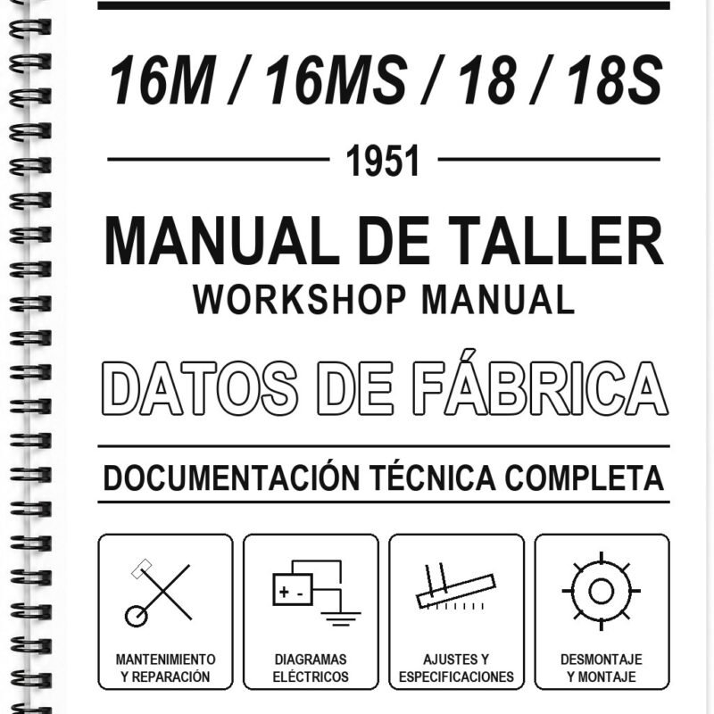 Manual de Taller AJS 16M / 16MS / 18 / 18S (1951) (Inglés)