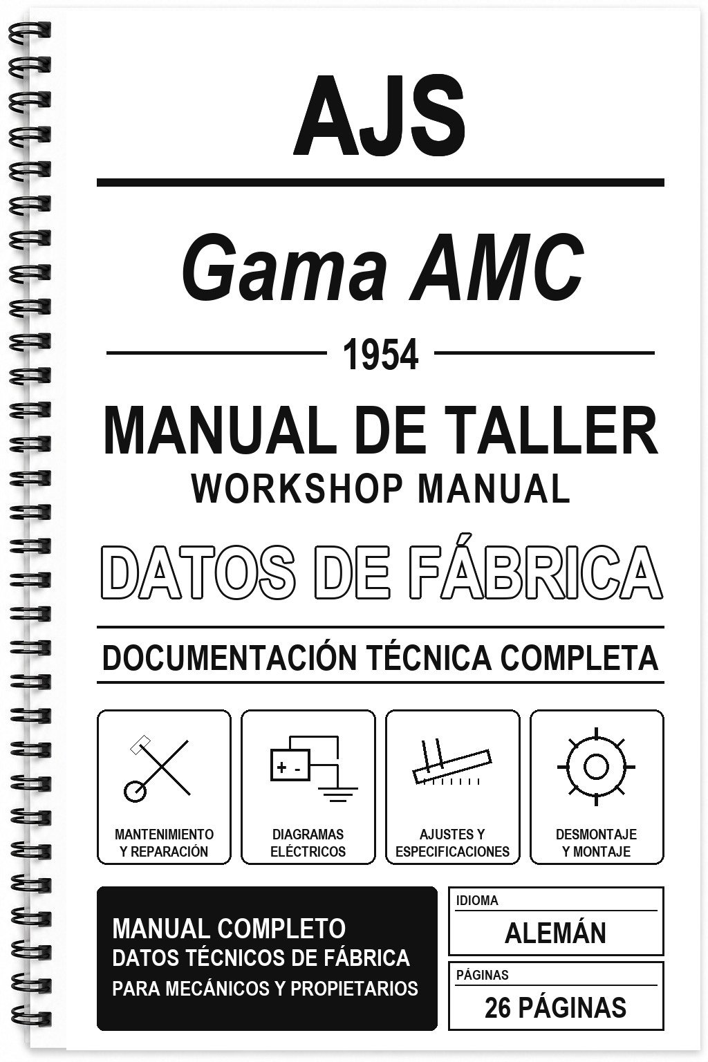 Manual de Taller AJS Gama AMC (1954) (Alemán)