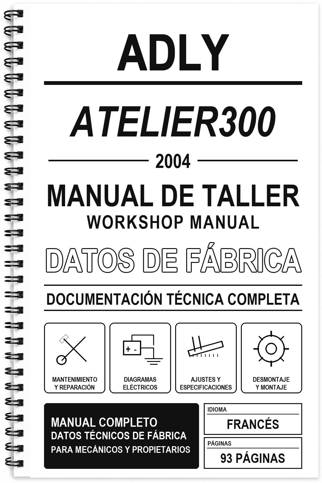 Manual de Taller Adly ATELIER300 (2004) (Francés)