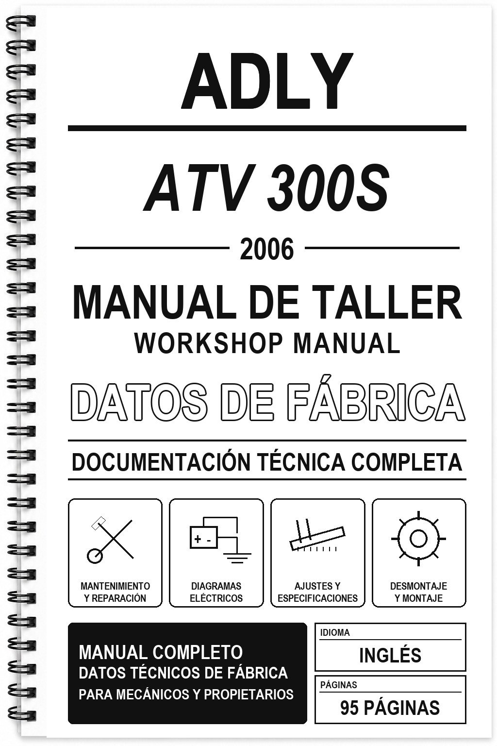 Manual de Taller Adly ATV 300S (2006) (Inglés)