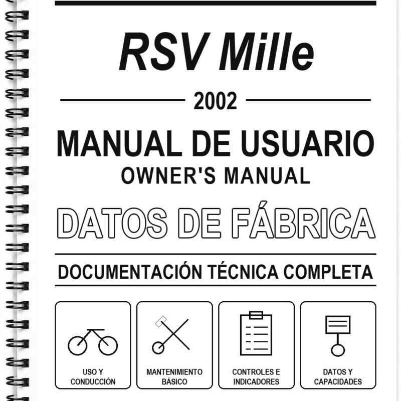 Manual de Usuario Aprilia RSV Mille (2002) (Inglés)